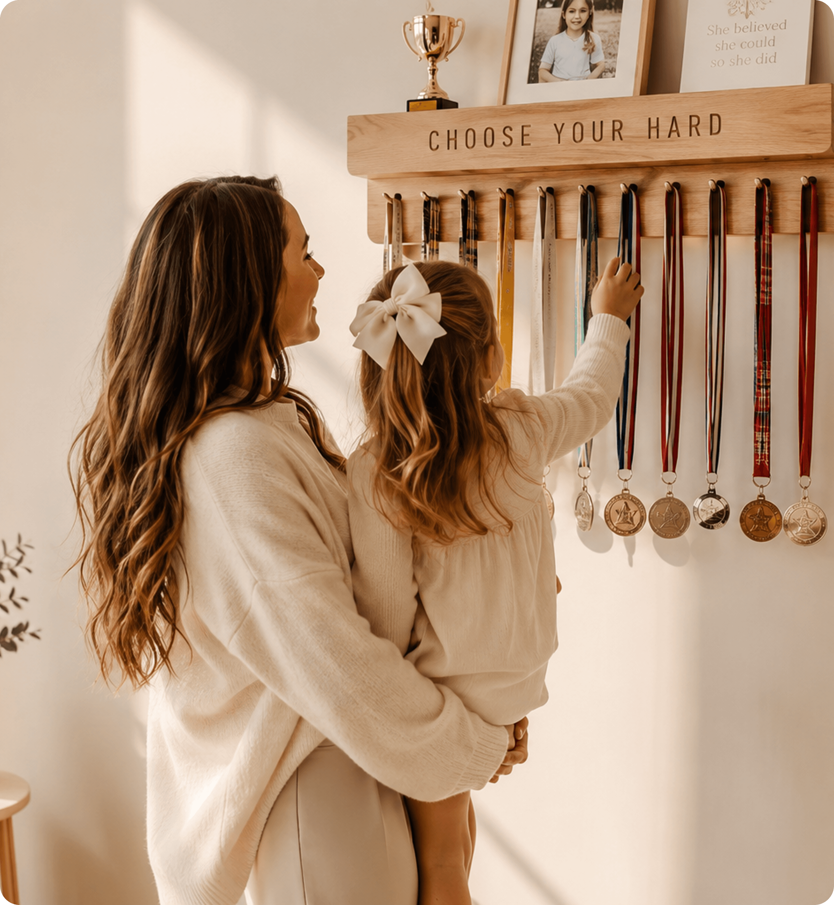 Parent celebrating child's achievement