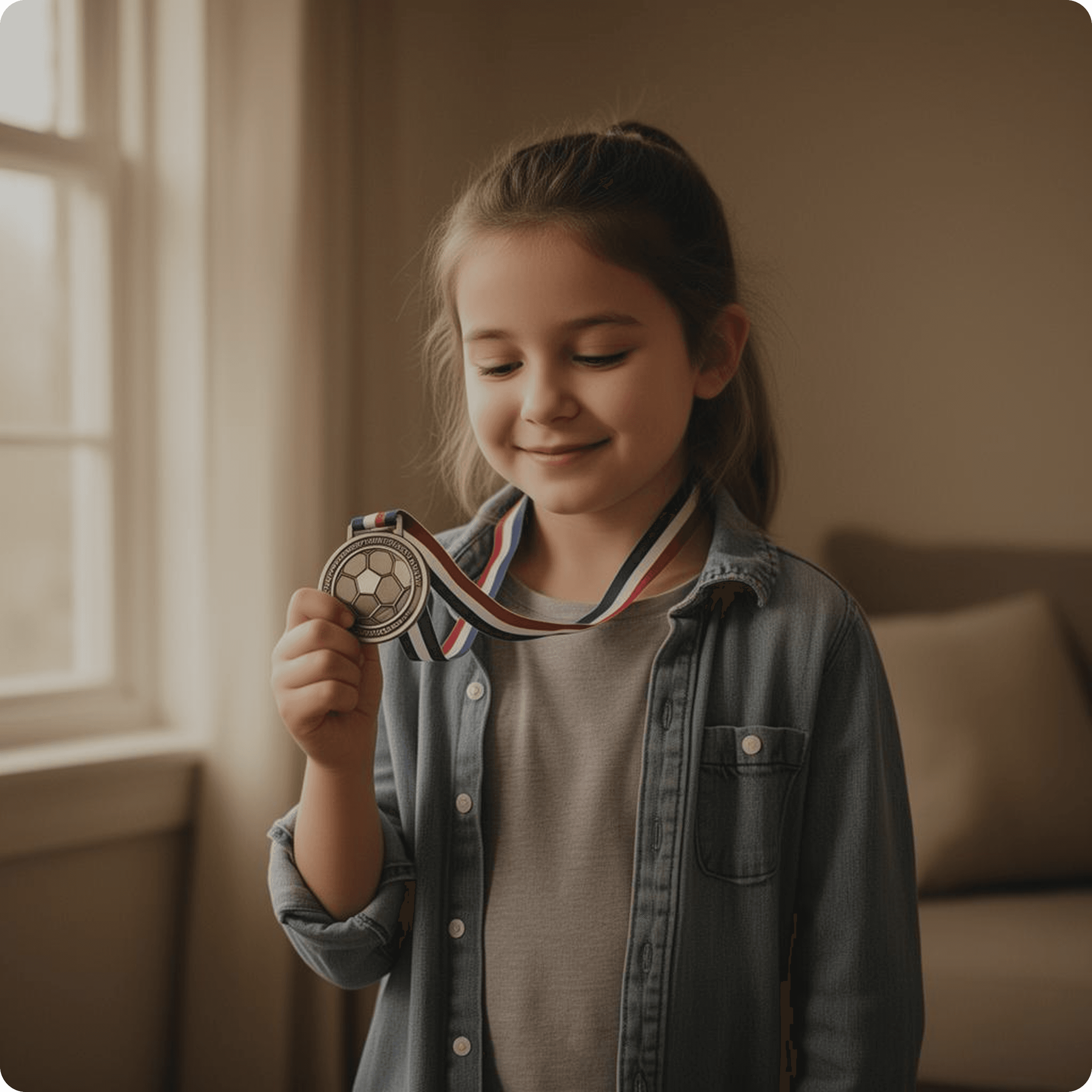 Parent celebrating child's achievement
