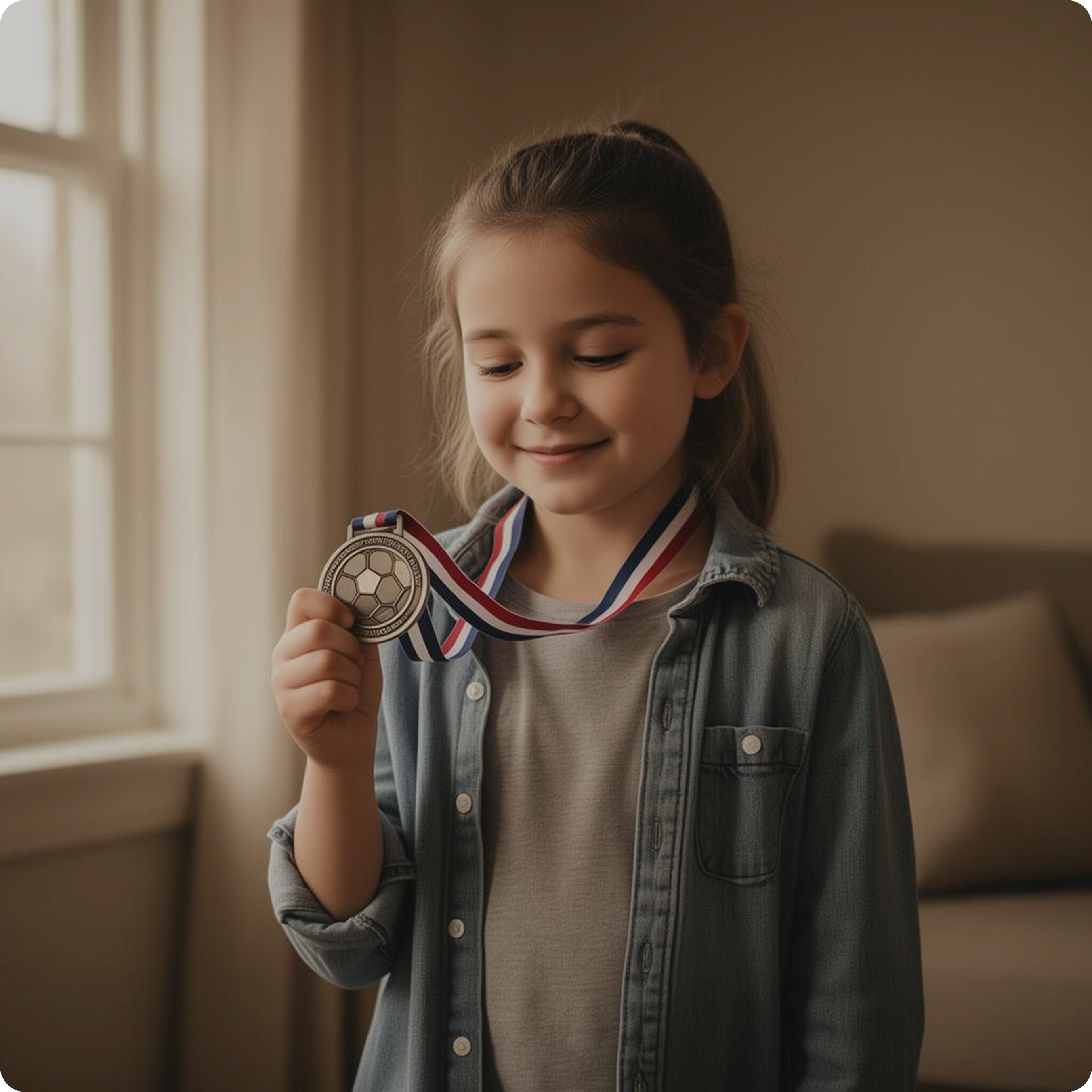 Parent celebrating child's achievement